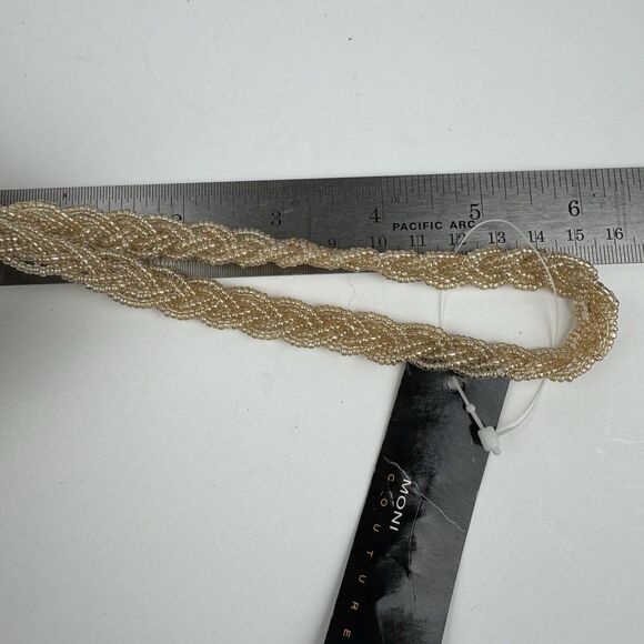 Rare Moni Couture Triangle Top  Handle Silver Gold Beaded Eiffel Tower Purse Bag - Picture 12 of 15